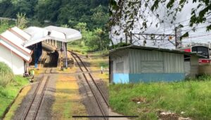 Kolase foto Stasiun Ciomas/Rancamaya dan lahan Stasiun Sukaresmi
